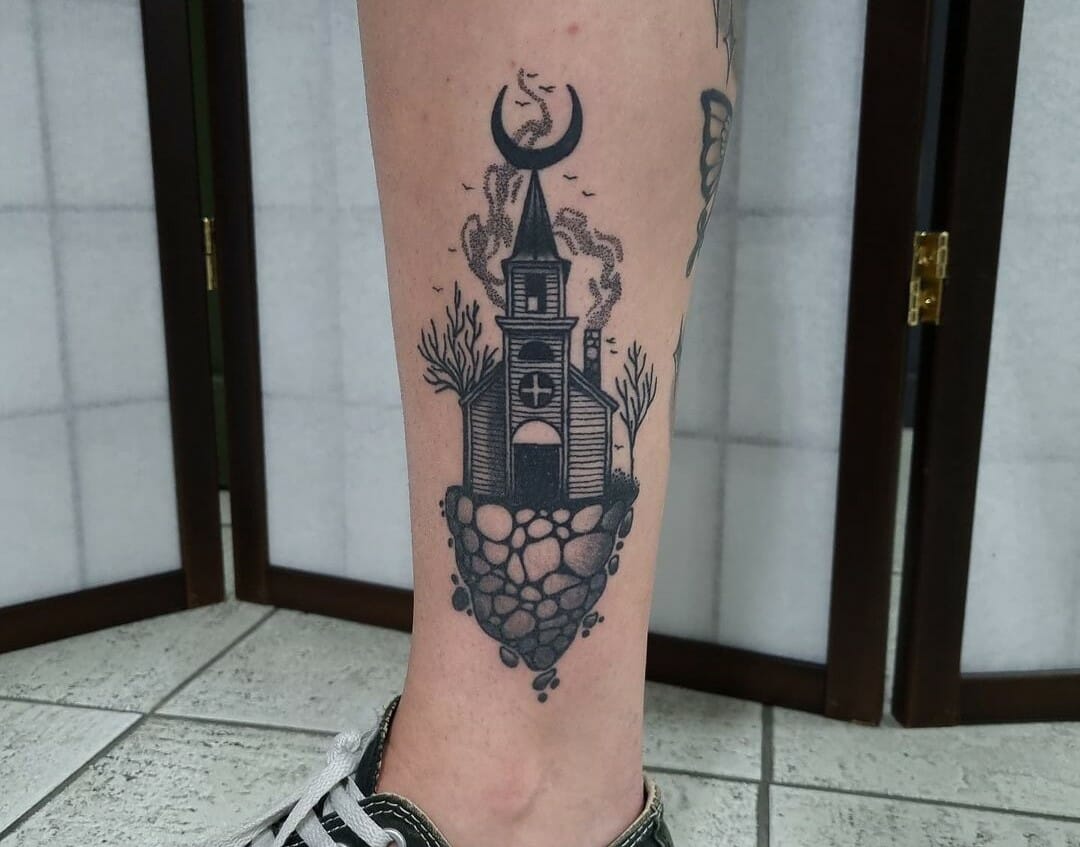 35 of the Best Architecture Tattoos or How To Have Your World on a Sleeve -  KickAss Things | Cathedral tattoo, Architecture tattoo, Church tattoo