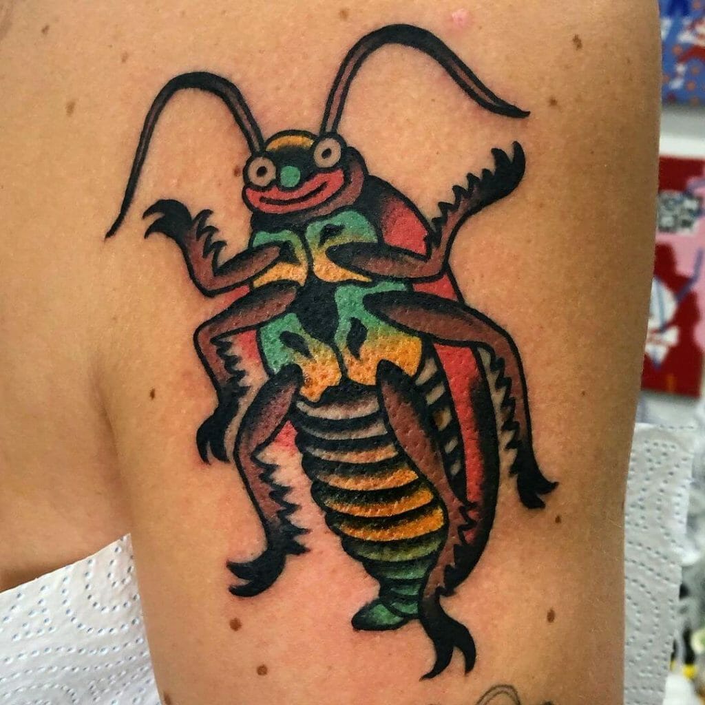 Cute Cockroach Tattoo