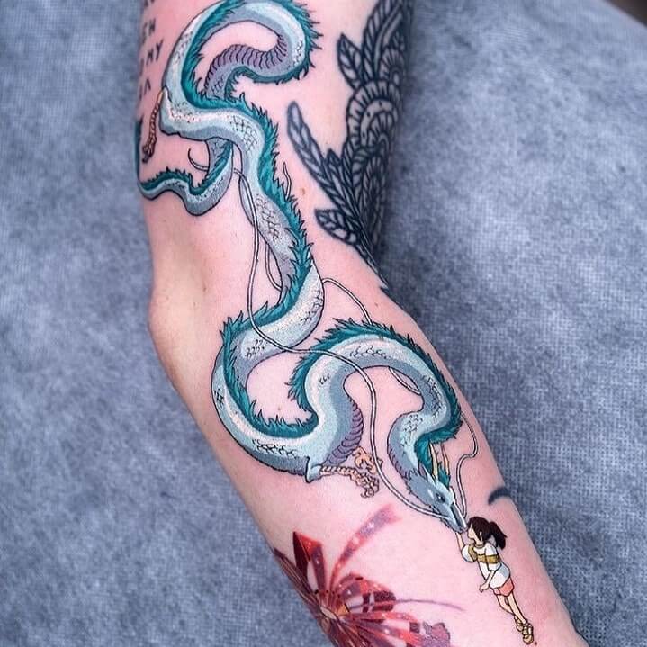 Cute Dragon Tattoo From Spirited Away