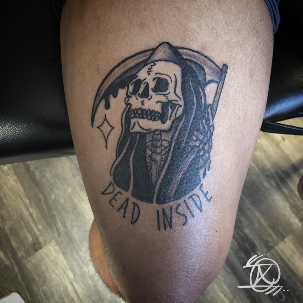 Dead Inside Tattoo Of Ghost