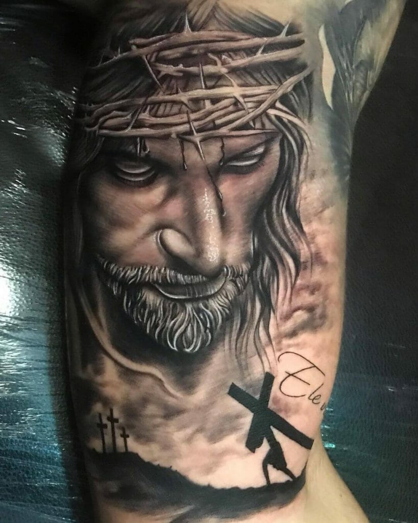 Determined Jesus Tattoos