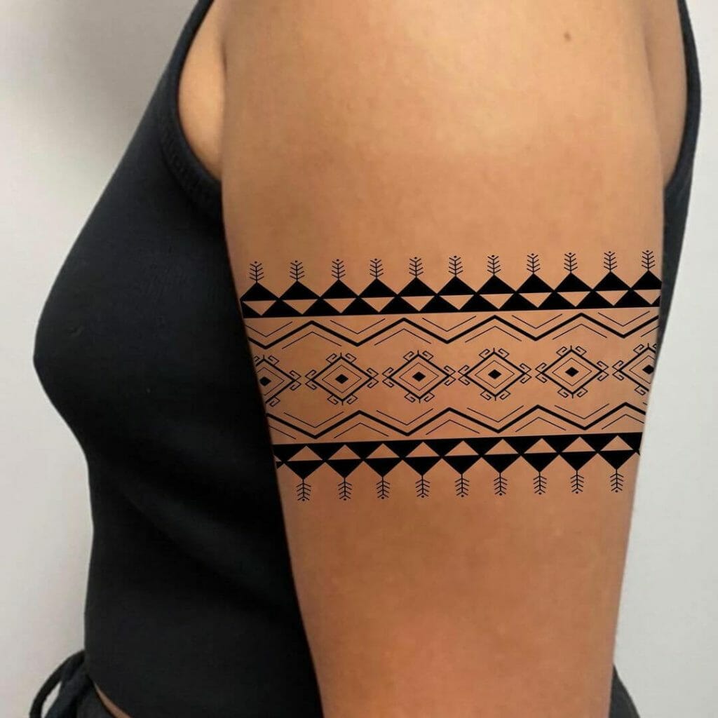 Filipino Tribal Tattoo As Armband