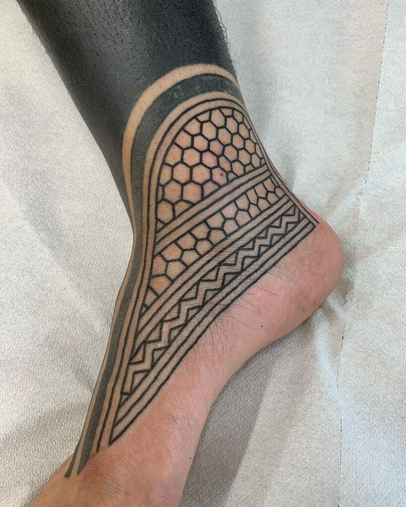 Filipino Tribal Tattoo On Ankle