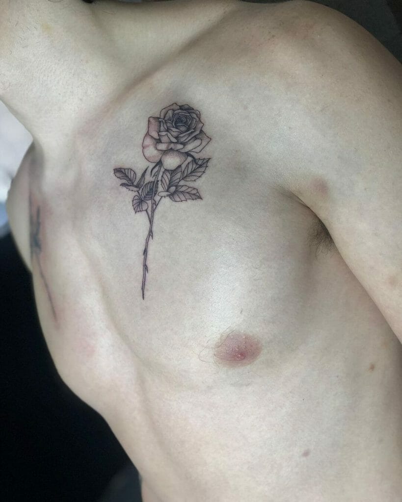 Floral Small Chest Tattoos