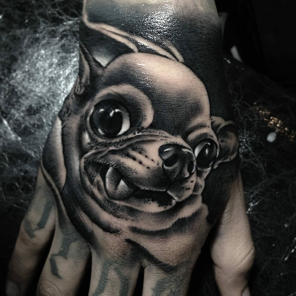Hand Cover Chihuahua Tattoos