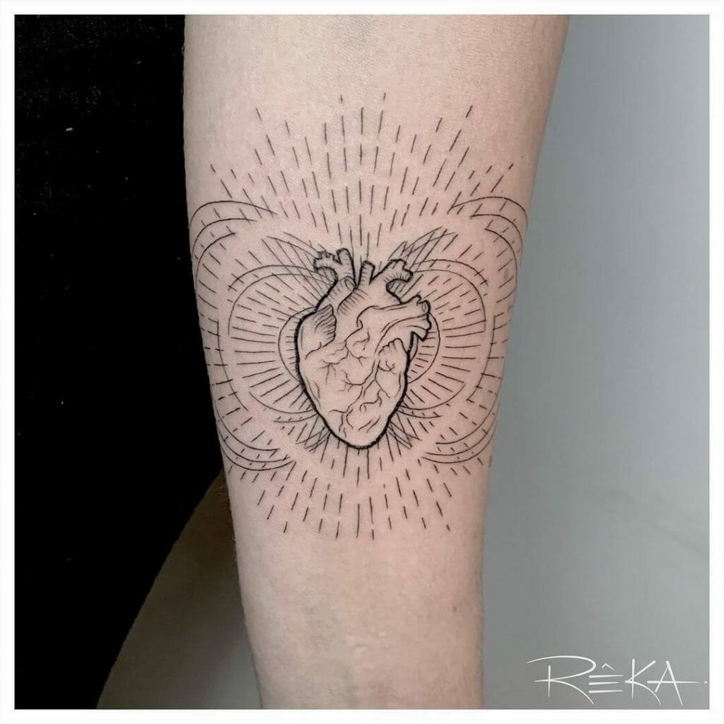 Heart And Energy Tattoo