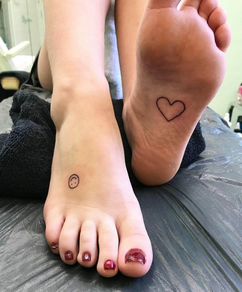 Heart Foot Tattoo Design