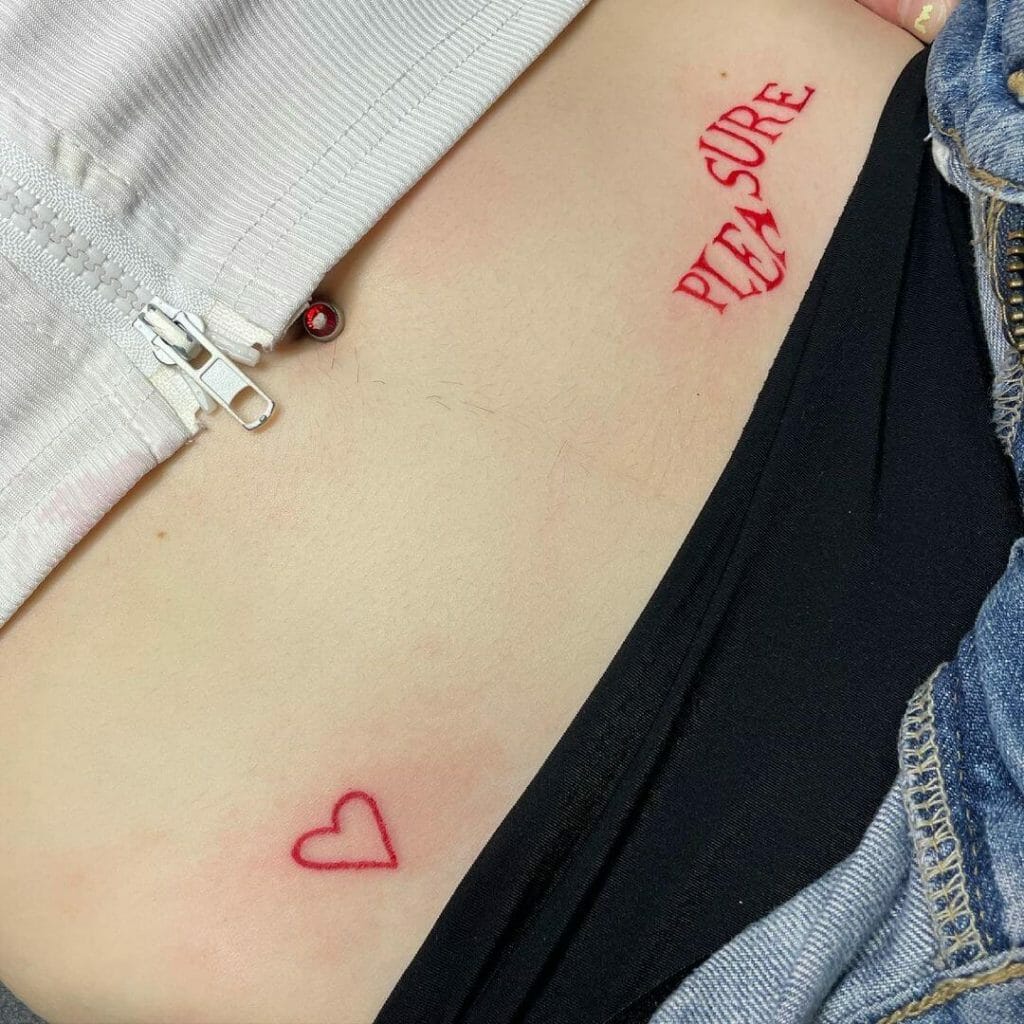 Heart On Hip Tattoo