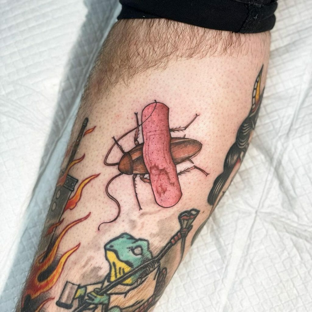 Hurt Cockroach Tattoo