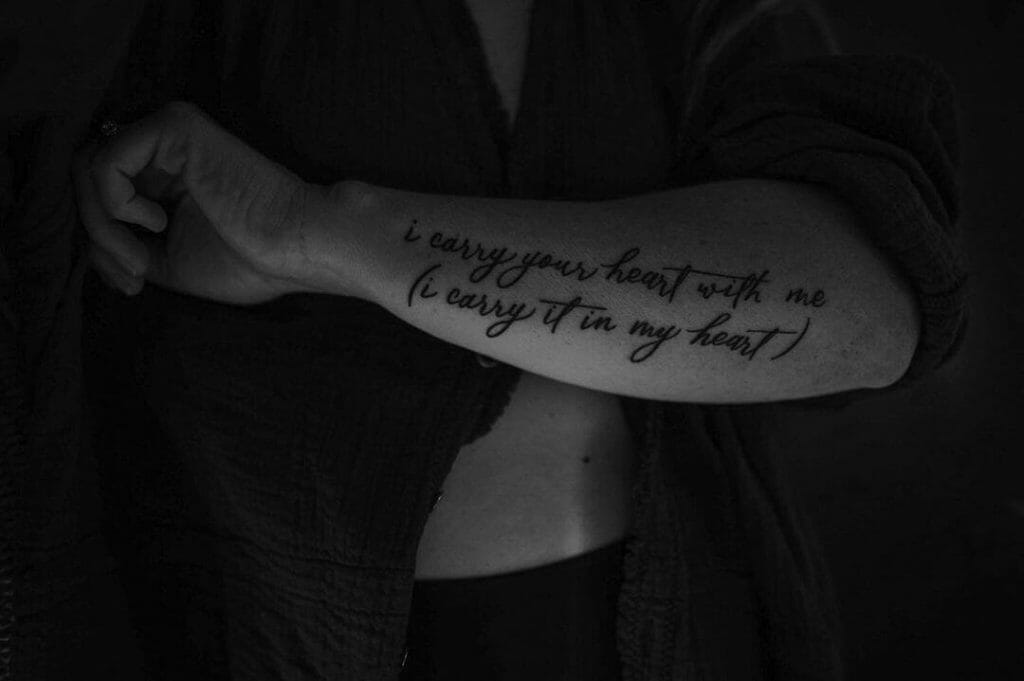 I Carry Your Heart Arm Tattoo Sleeve