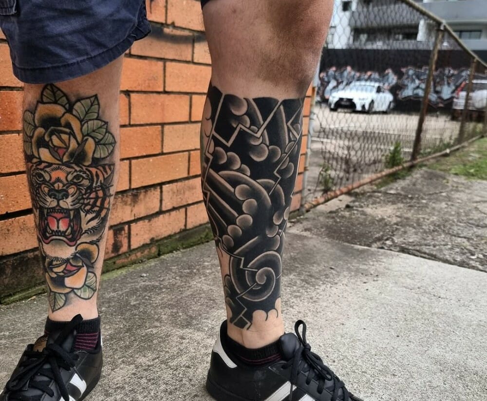9. Japanese Leg Sleeve Tattoo Designs - wide 7