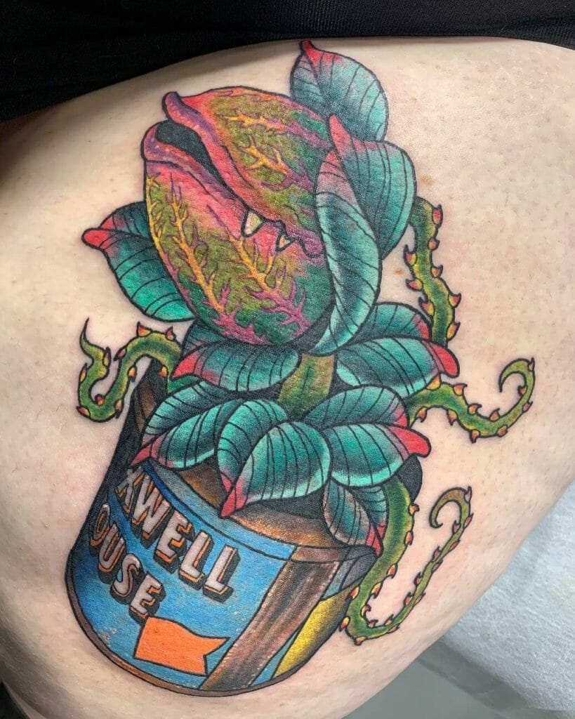 Lively Resting Audrey II Tattoo