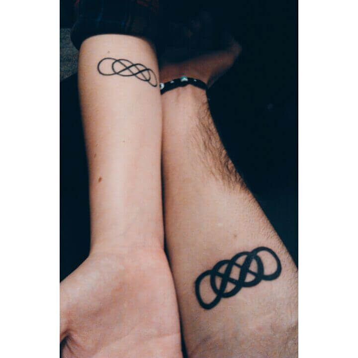 Matching Couple Double Infinity Symbol Tattoo