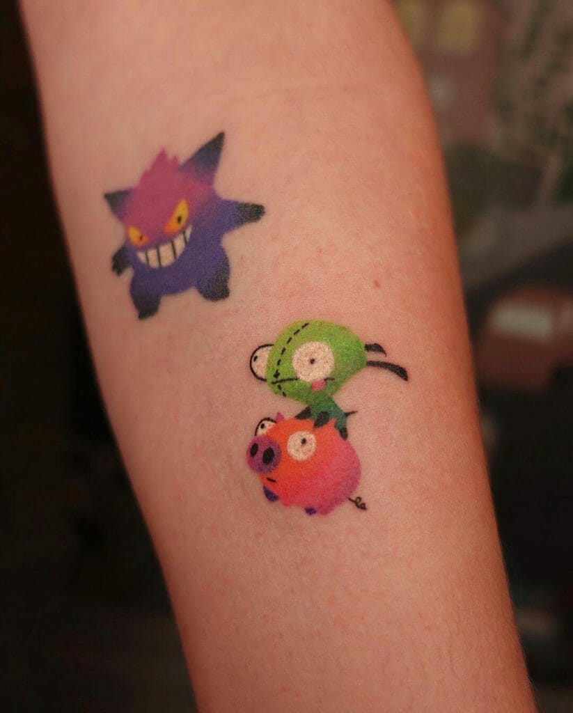 Mini Monster Attack Gir Tattoo