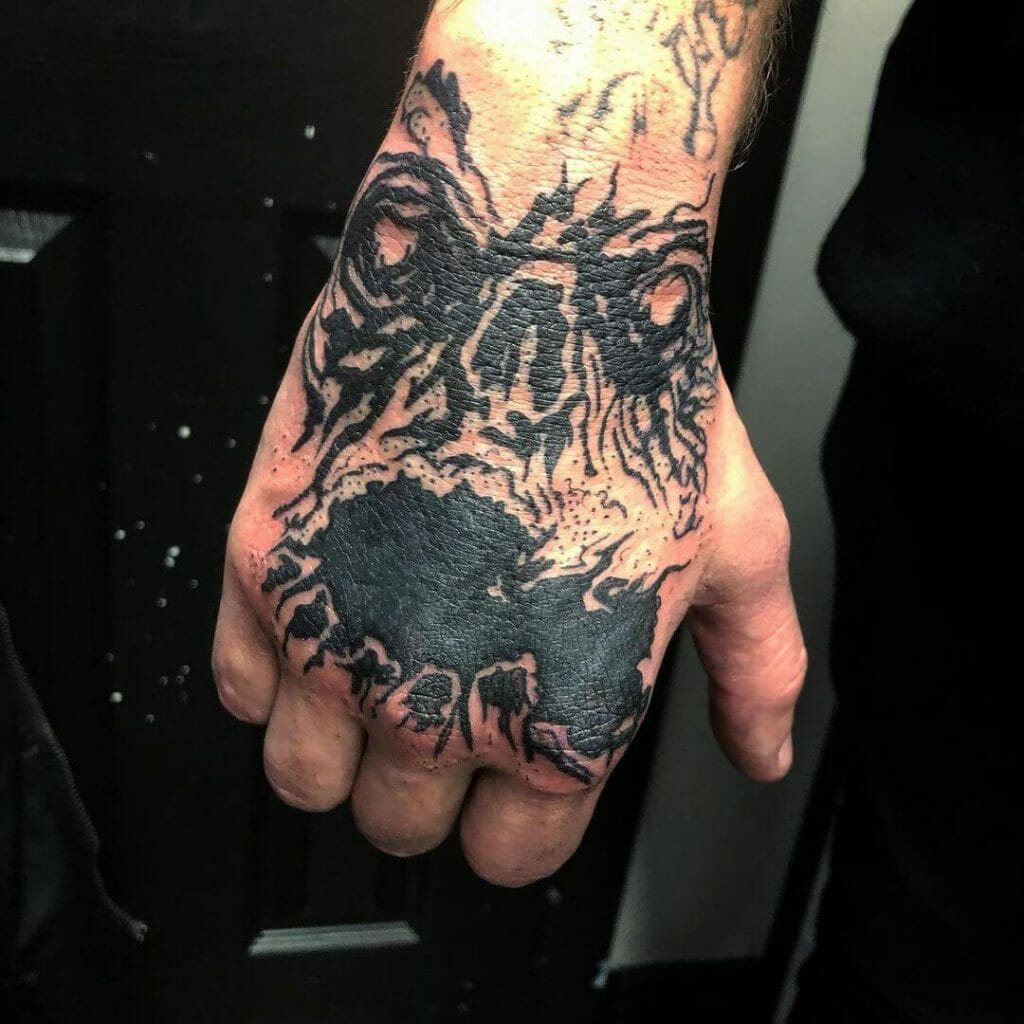 Necronomicon Hand Tattoo Design