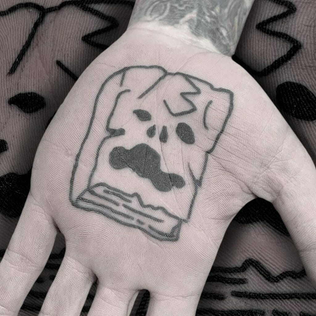 Necronomicon Tattoo On Palm
