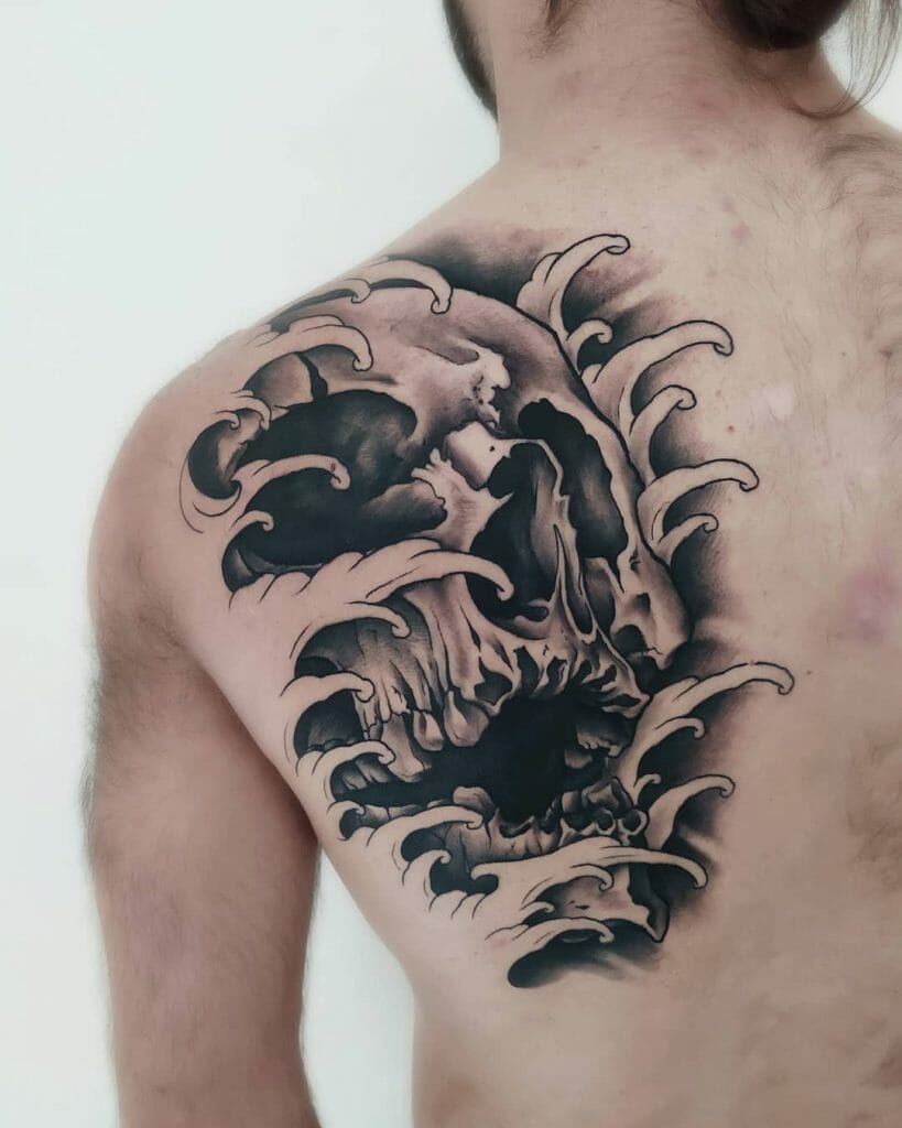 Neo Japanese Skull Tattoo