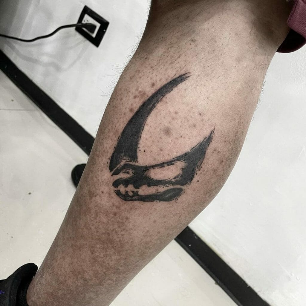 One Stroke Mandalorian Tattoo
