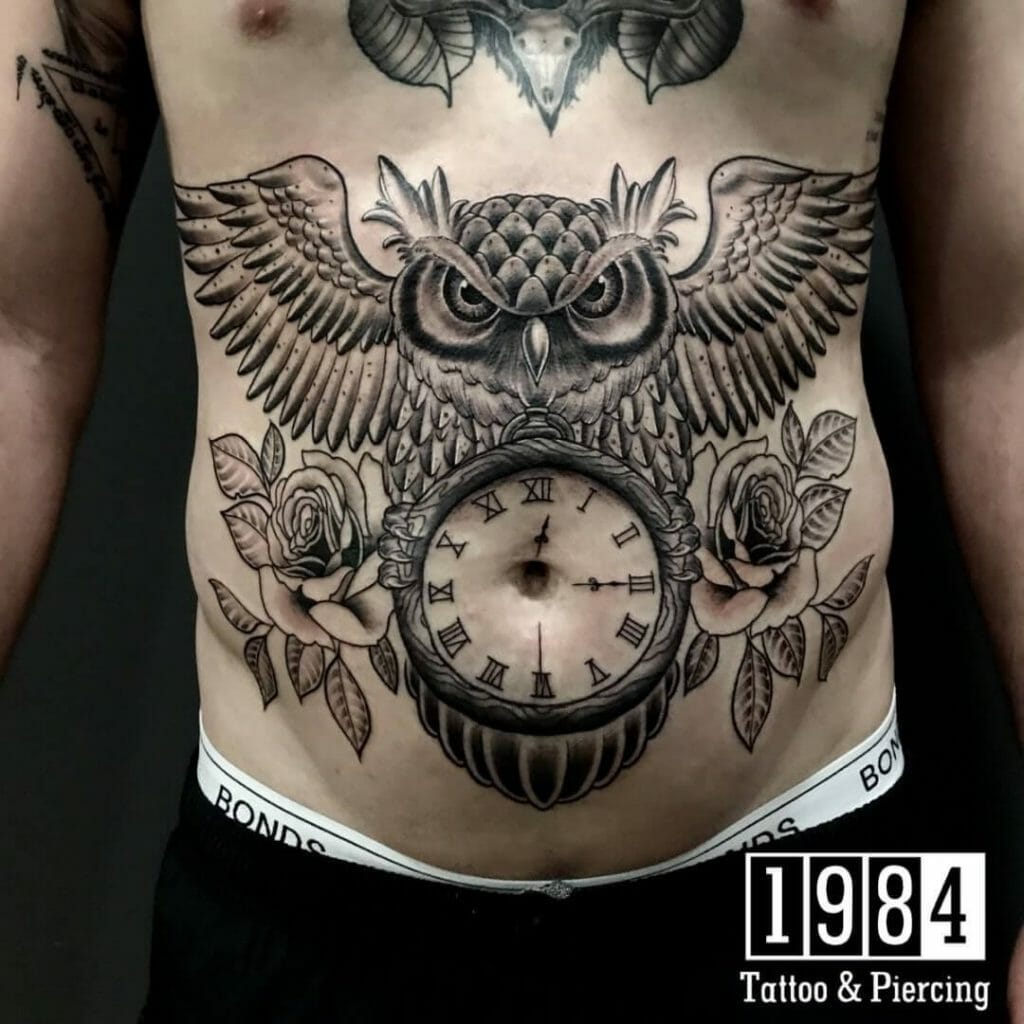 Owl Clock Tattoos