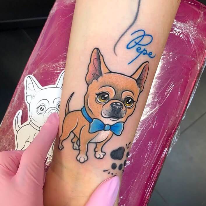 Paw Chihuahua Tattoos