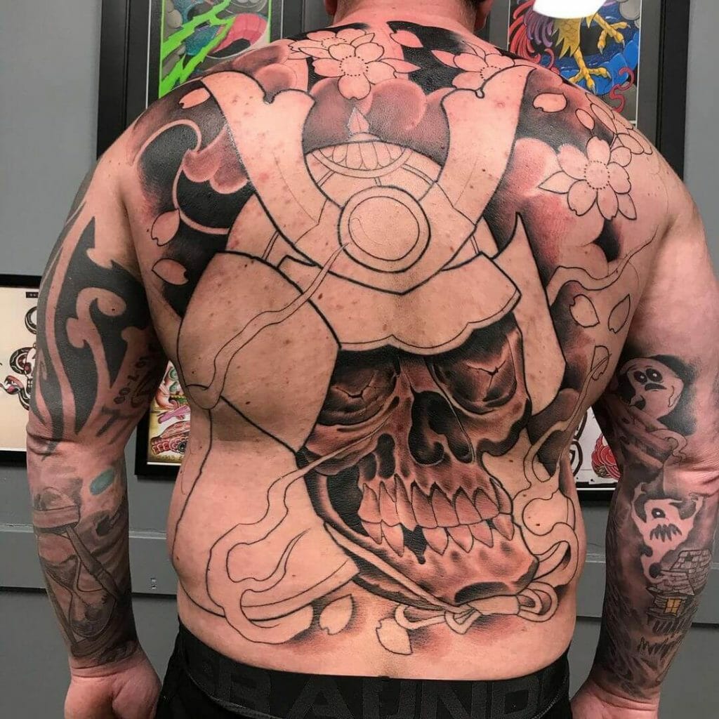 Samurai Japanese skull tattoo