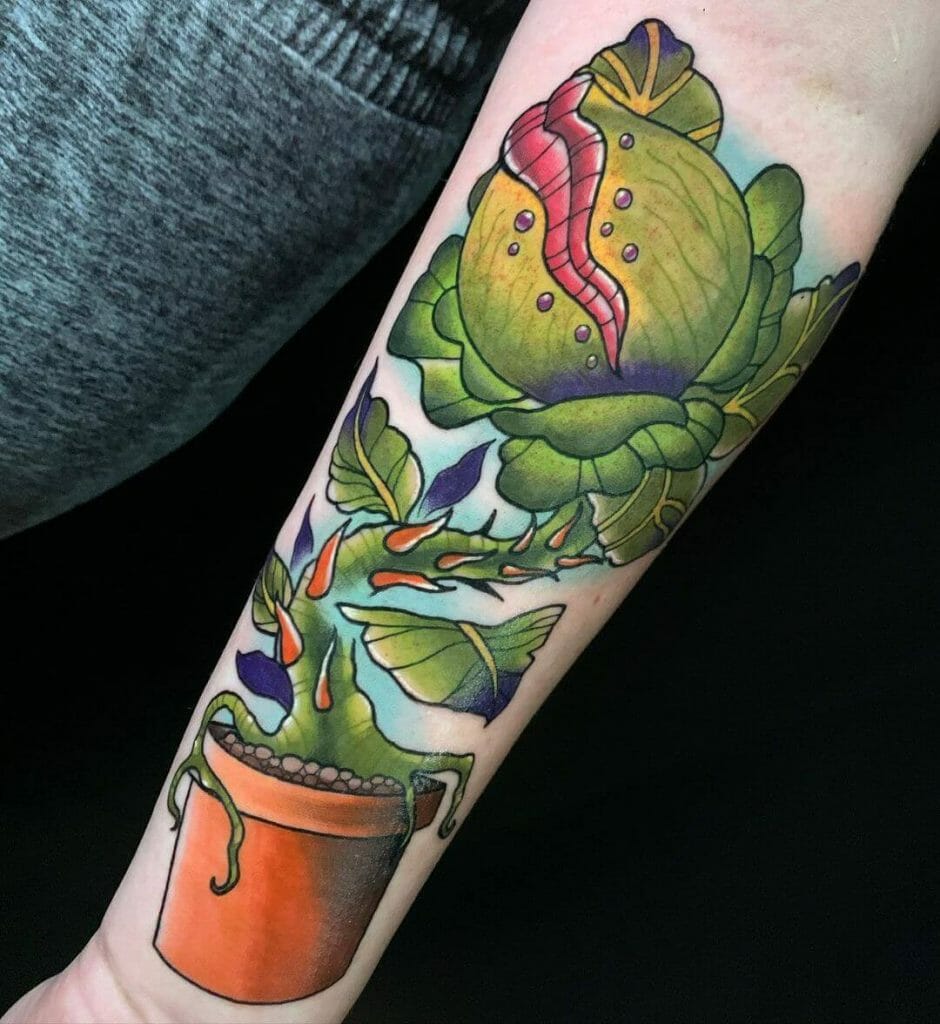 Serene Plant Audrey II Tattoo
