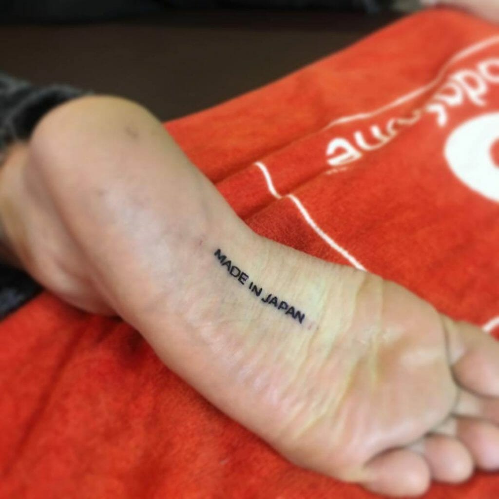 Simple Phrase Foot Tattoo Design