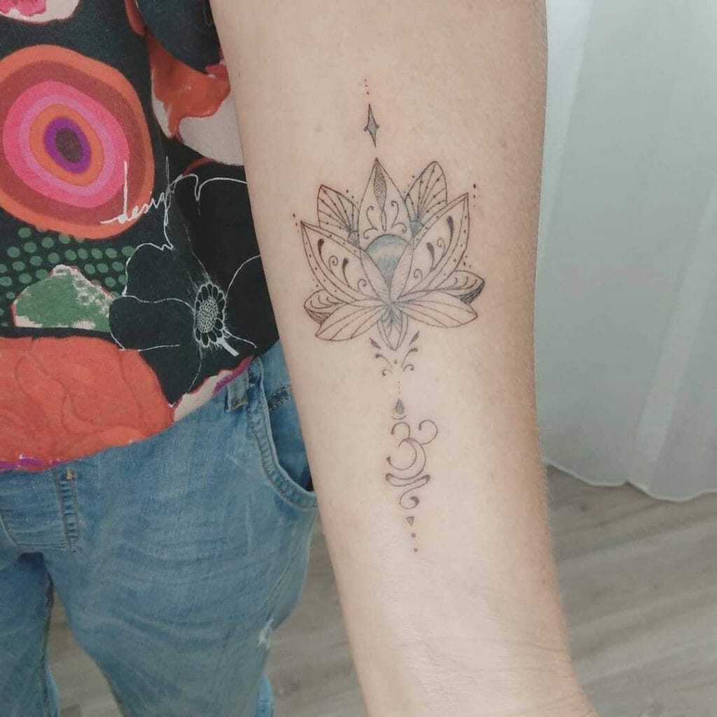 Spiritual Tattoo Symbol Of New Beginning With Lotus Flower