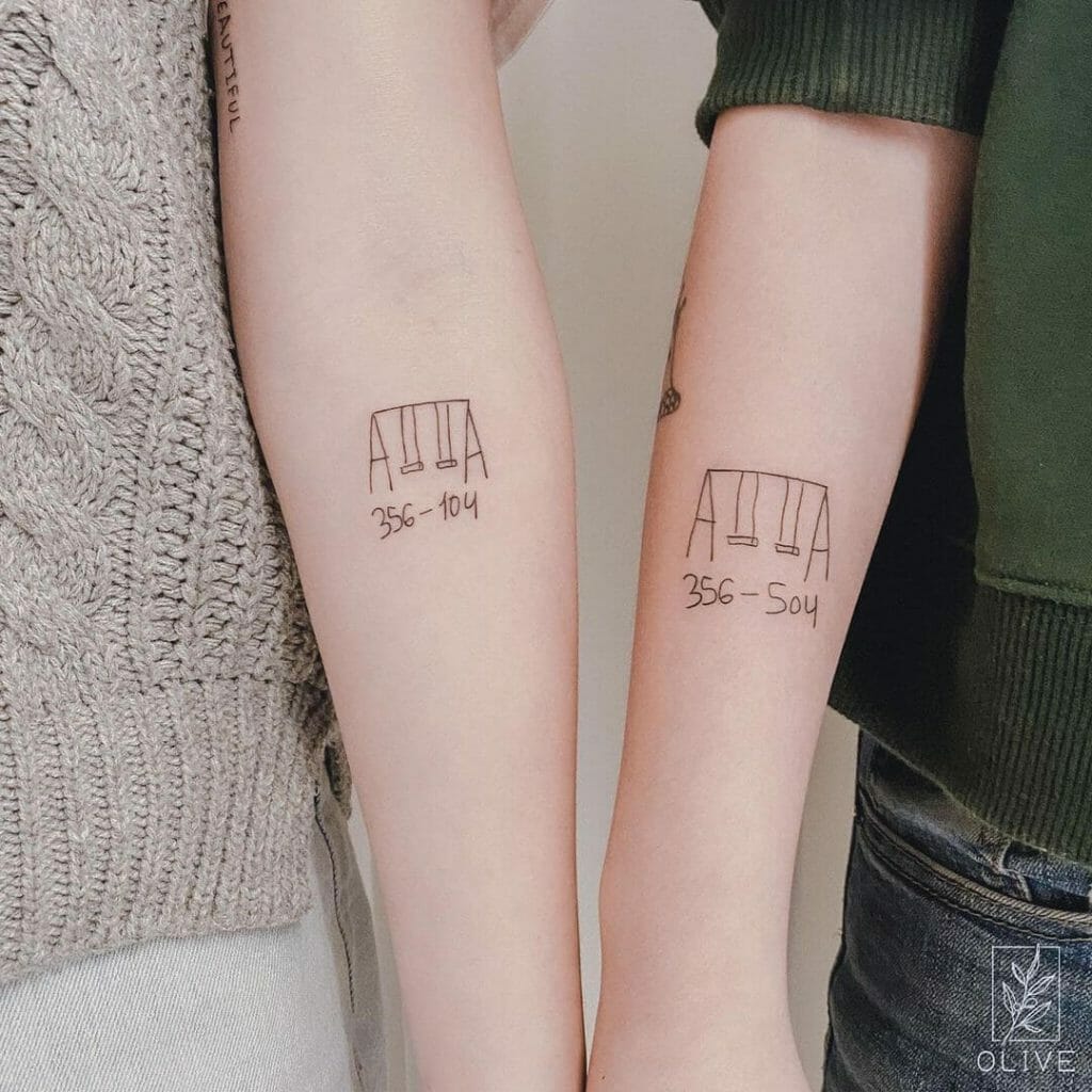 Swing-Tattoo auf dem Arm