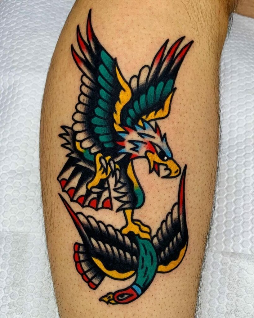 The Bird Of Prey Screaming Eagle Tattoo Design