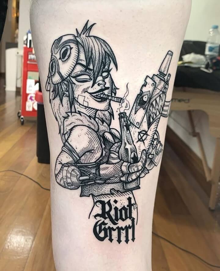 The Riot Girl Dead Inside Tattoo