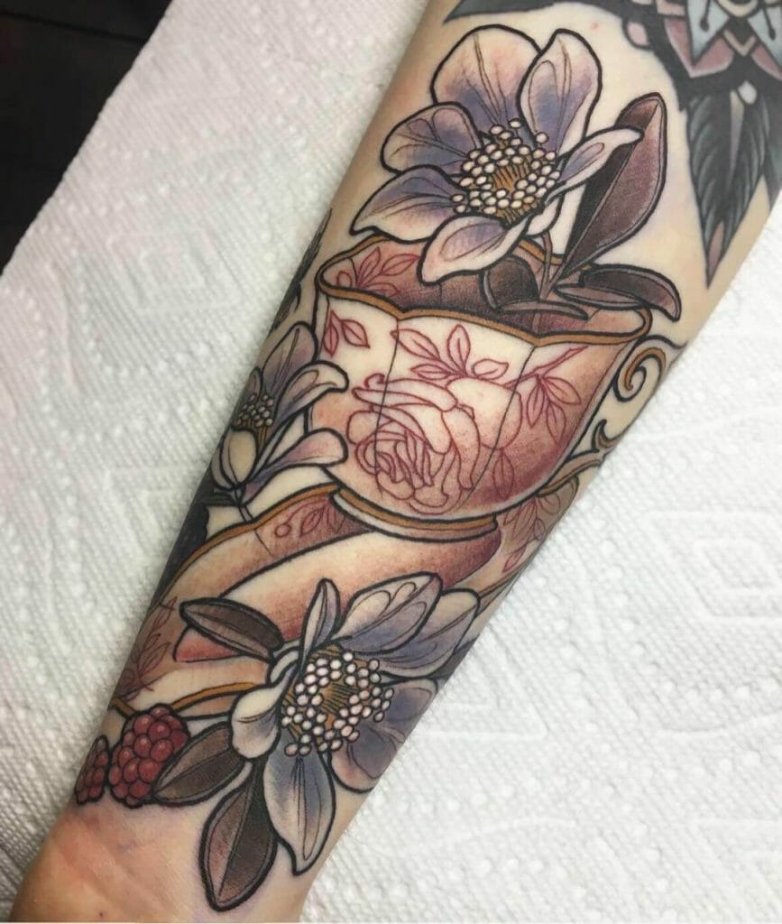 The Teacup And Saucer Arm Tattoo