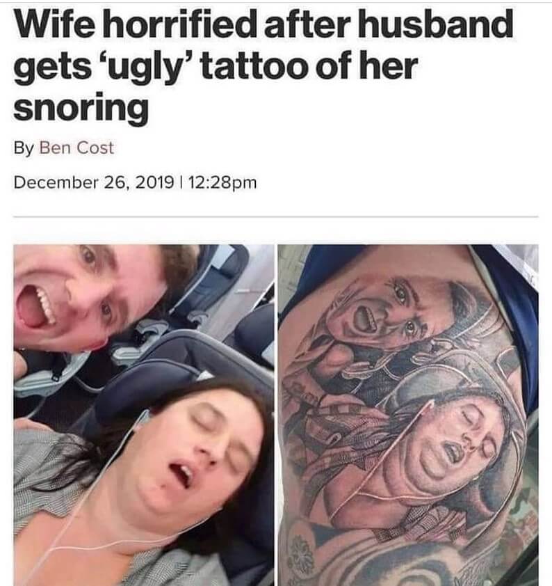 Ugly Funny Tattoo Dedication For Loved One
