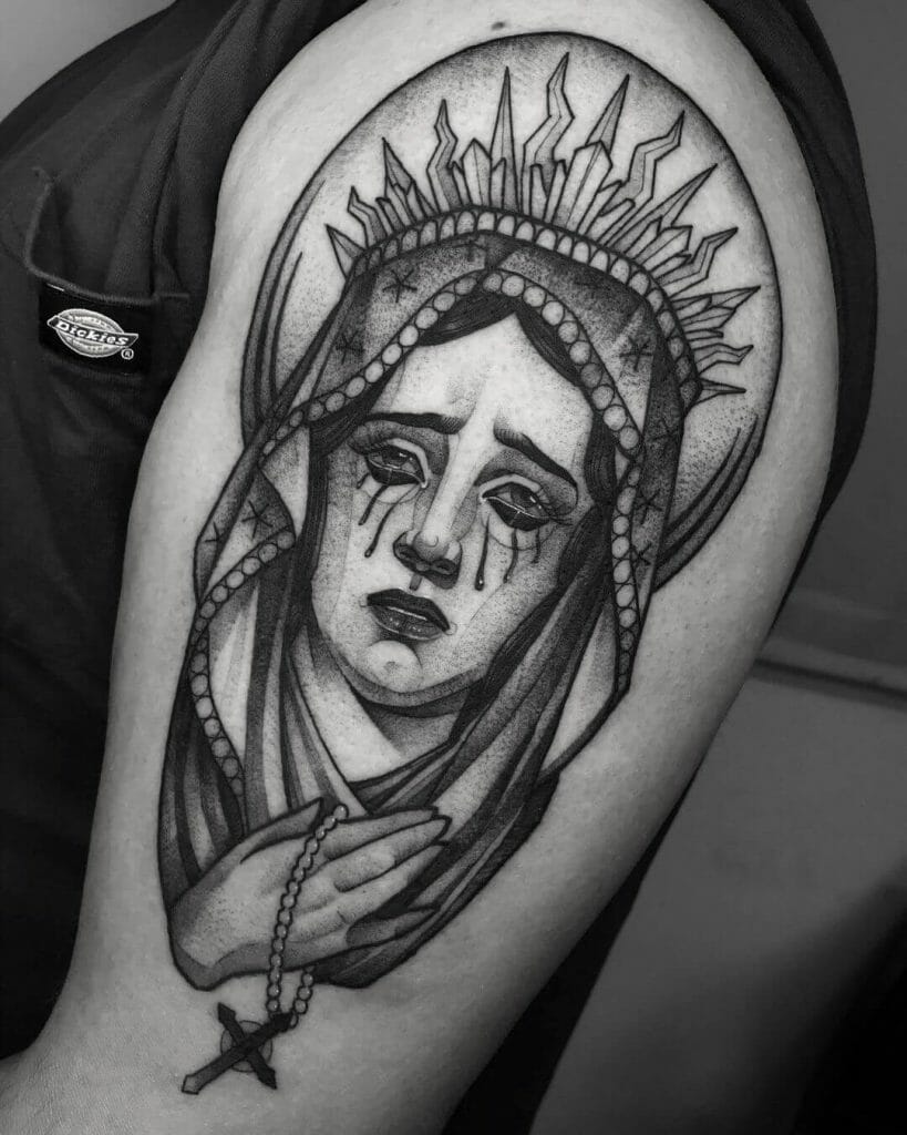 Virgin Mary Church Tattoos