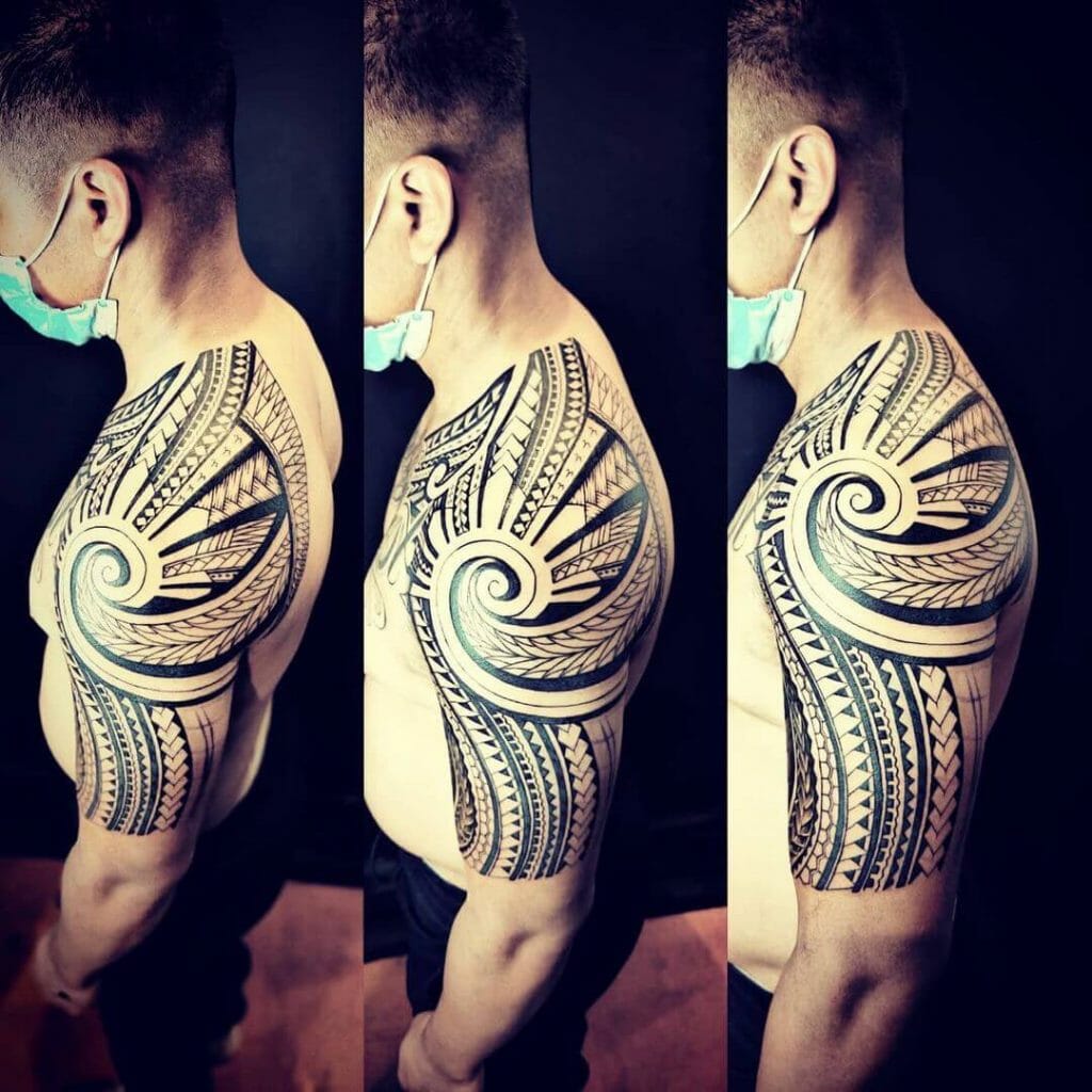 Warrior Filipino Sun Tattoo Design