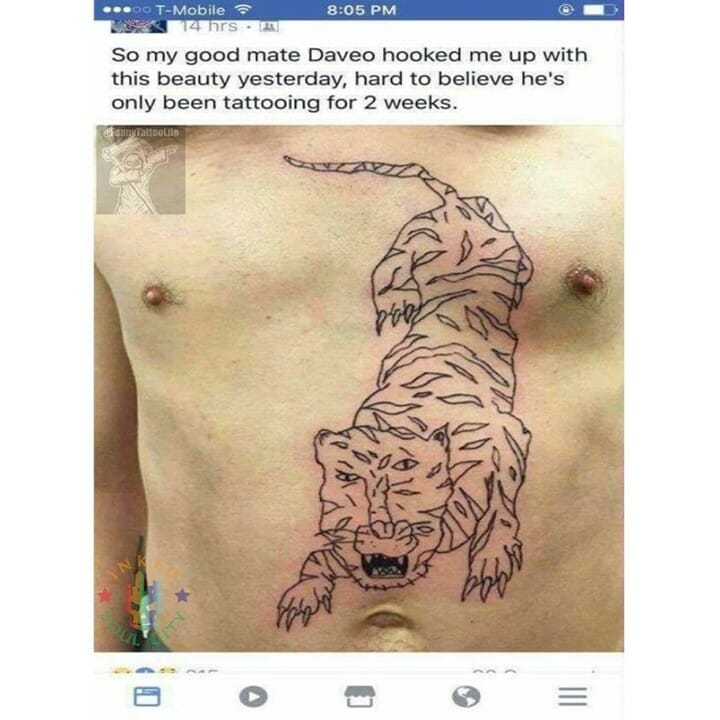 Worst Tattoo Shop Creating Bad Tiger Tattoo Meme