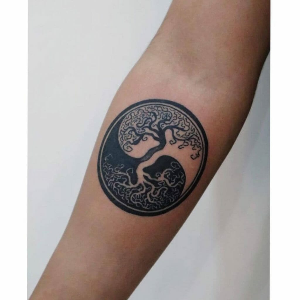 Yin-yang Life Force Conscious Ink Tattoo Design