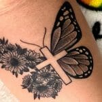 butterfly cross tattoos