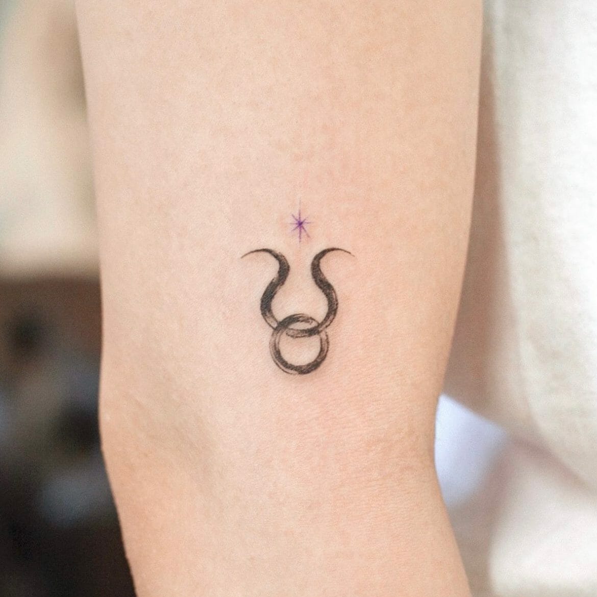 A Simple Taurus Glyph Tattoo 1170x1170 