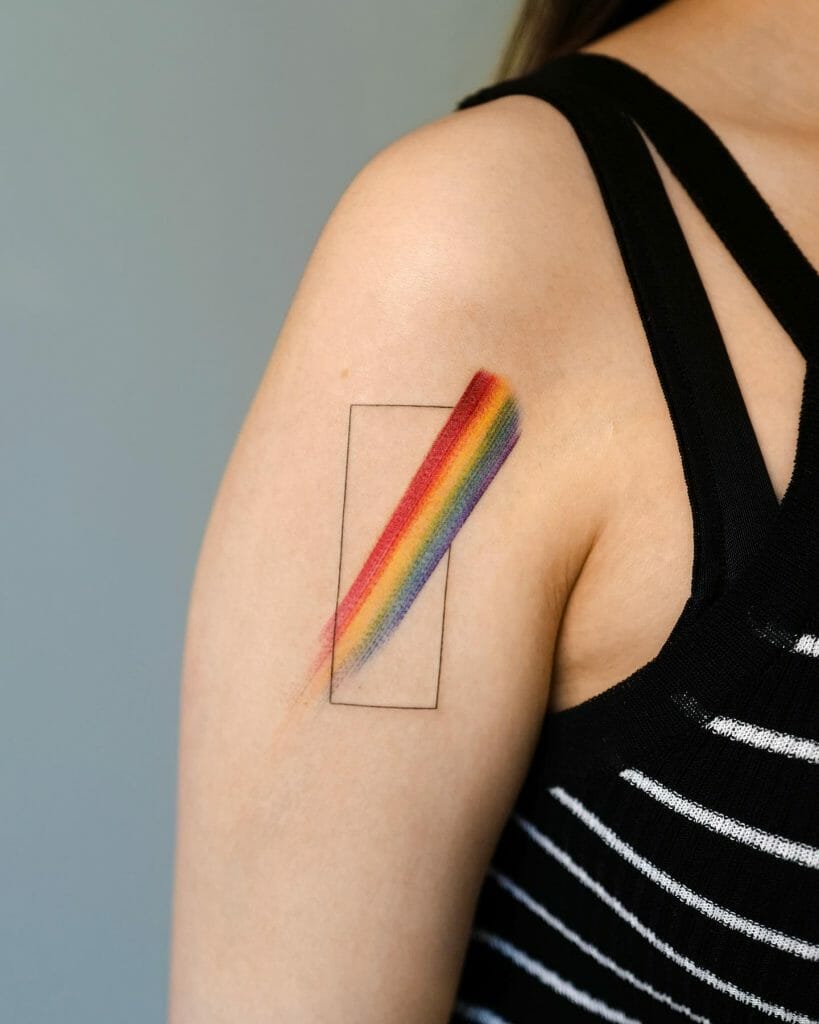 Abstract Rainbow Painting Tattoo