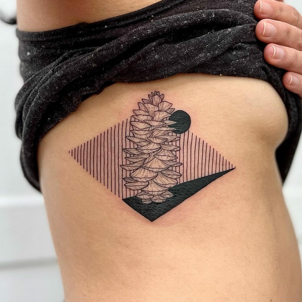 Abstract Rib Tattoos For Girls