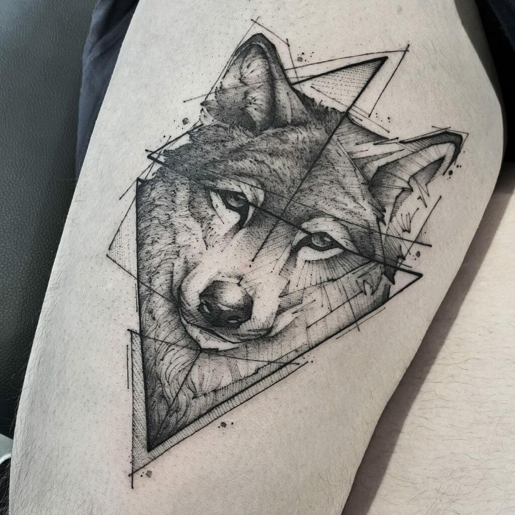 Abstract Wolf Tattoo Designs