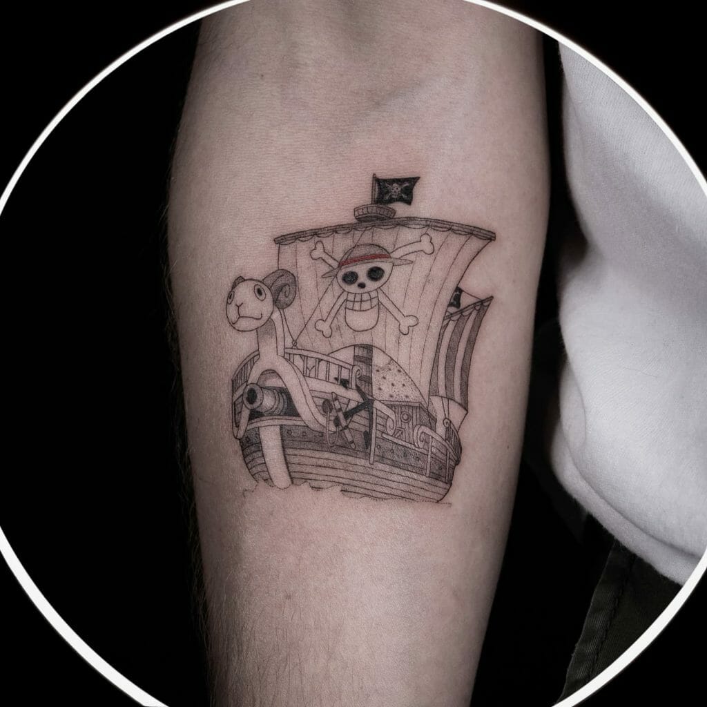 Amazing Pirate Ship Tattoo Small