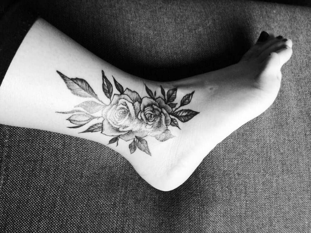 Amazing Rose On Foot Tattoo Ideas For The Side Of Your Foot