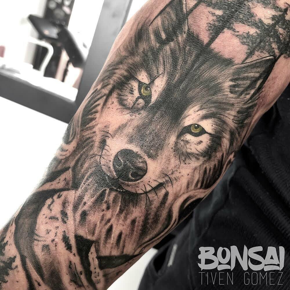 American Tribal Wolf Tattoo Designs