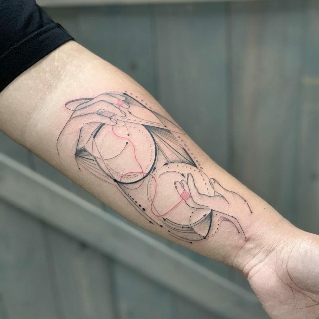 Anime Inspired Red Thread Of Fate Tattoo ideas