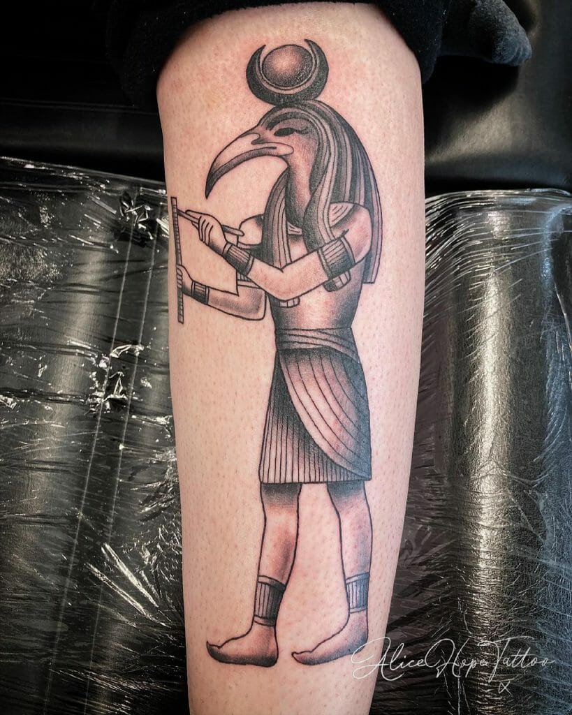 Awesome Thoth Tattoo Designs For Your Leg