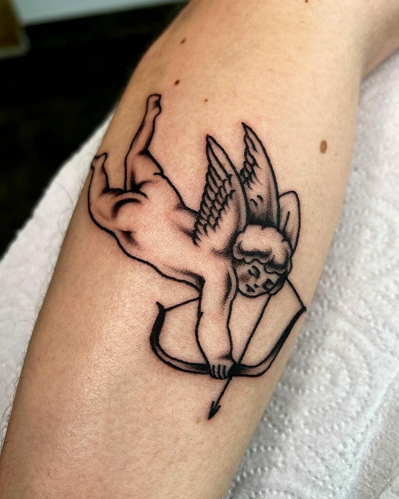Baby Cupid Tattoo Design