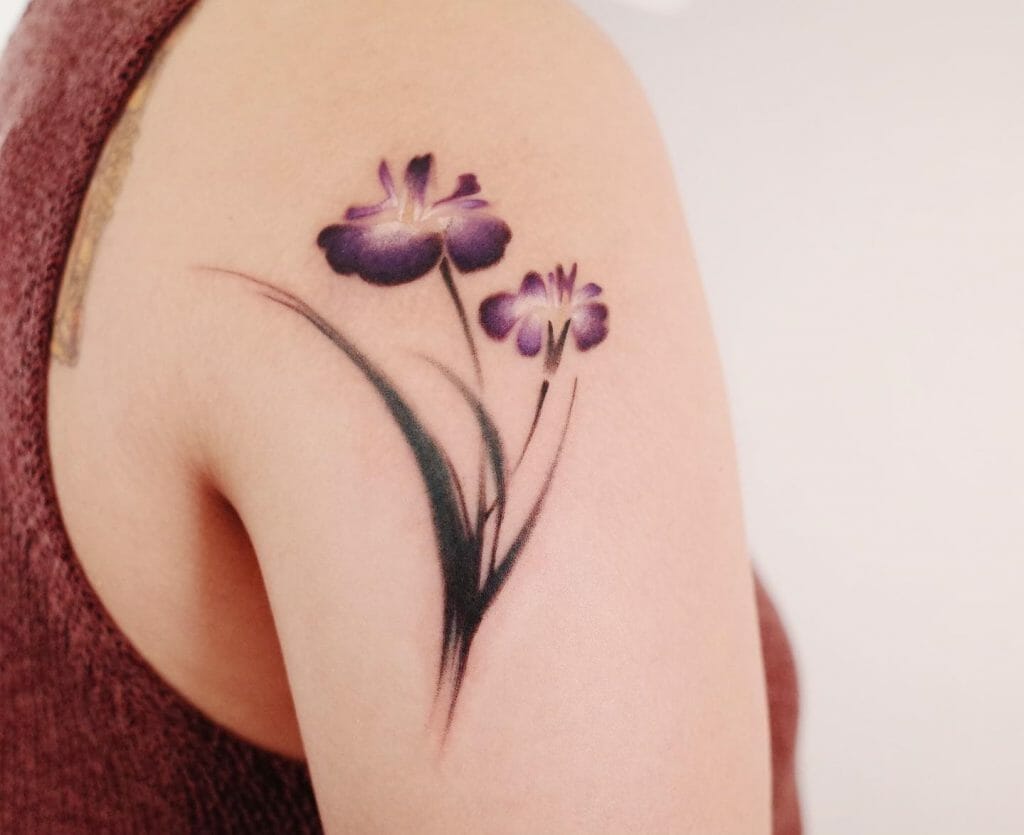 Best Purple Flower Tattoo