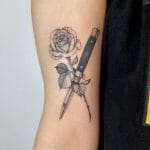 Best Rose Knife Tattoo Ideas